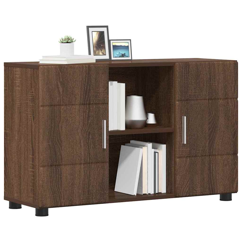 Dressoir FLORIN Bruin Eiken 88,5 x 30,5 x 55,5 cm Bewerkt hout is nu te koop bij PeponiXL, paradijselijk wonen!