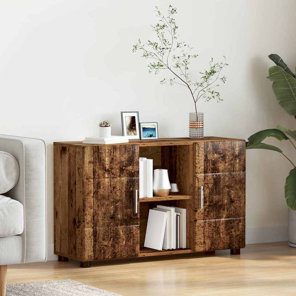 Dressoir FLORIN Oudhout 88,5 x 30,5 x 55,5 cm Bewerkt hout is nu te koop bij PeponiXL, paradijselijk wonen!