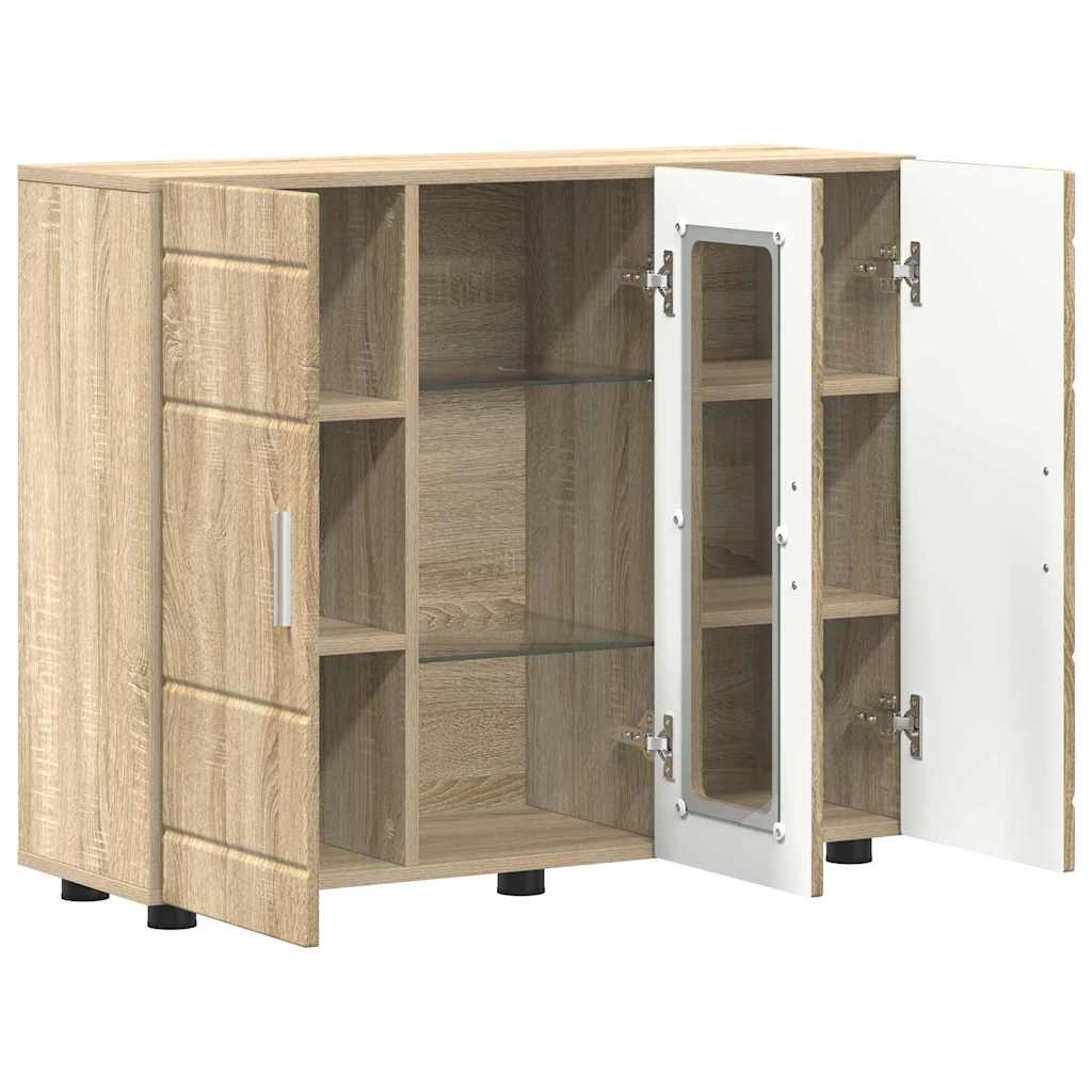Houten Kast Sonoma Eiken 88,5 x 30,5 x 73 cm Bewerkt hout is nu te koop bij PeponiXL, paradijselijk wonen!