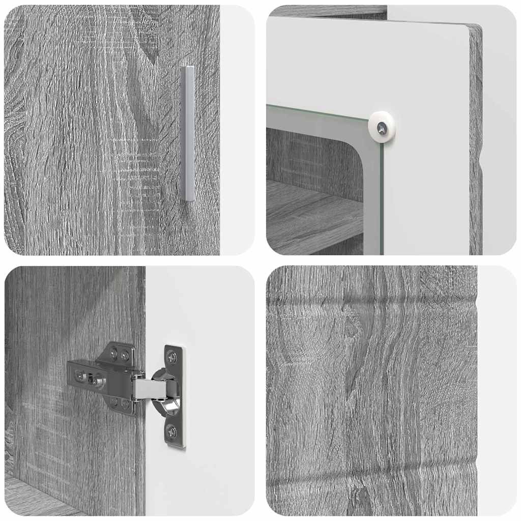 Houten Kast Grijs Sonoma 88,5 x 30,5 x 73 cm Bewerkt hout is nu te koop bij PeponiXL, paradijselijk wonen!