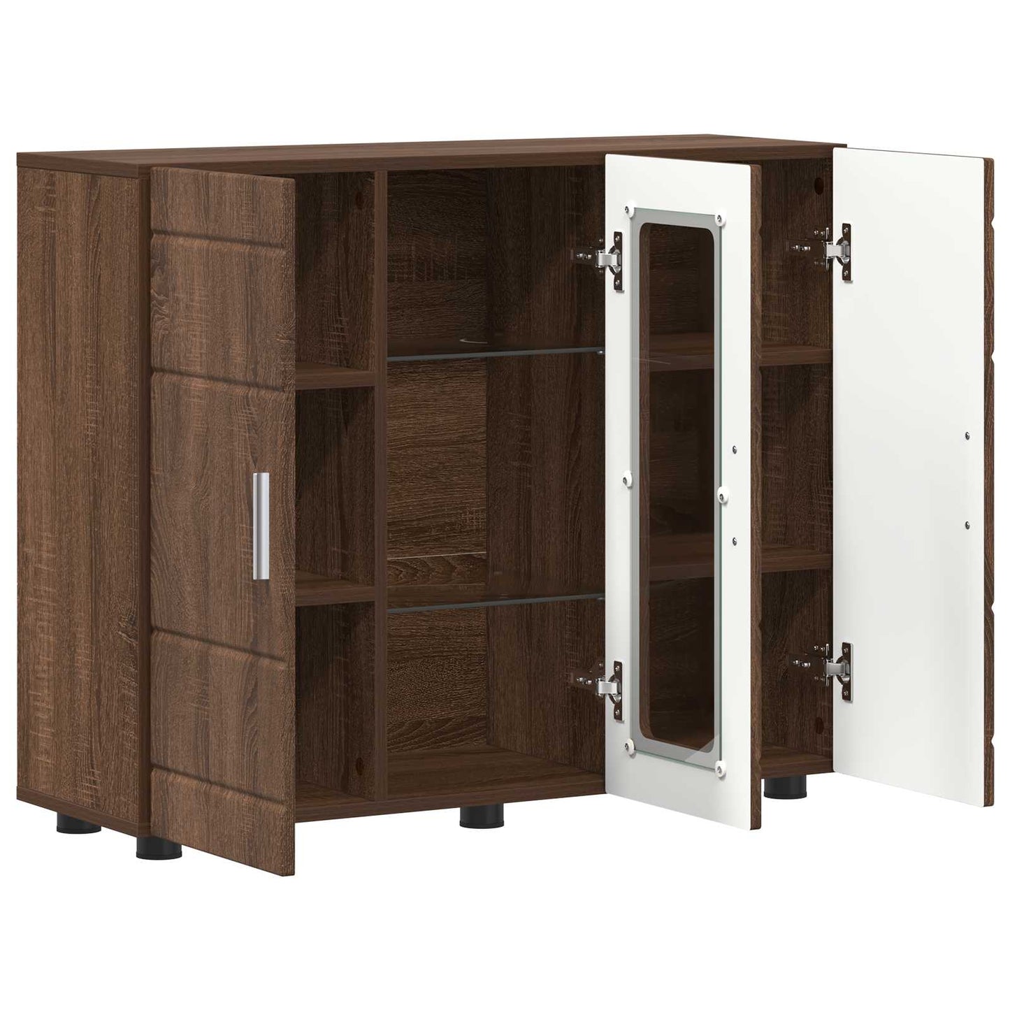 Houten Kast Bruin Eiken Bewerkt hout is nu te koop bij PeponiXL, paradijselijk wonen!