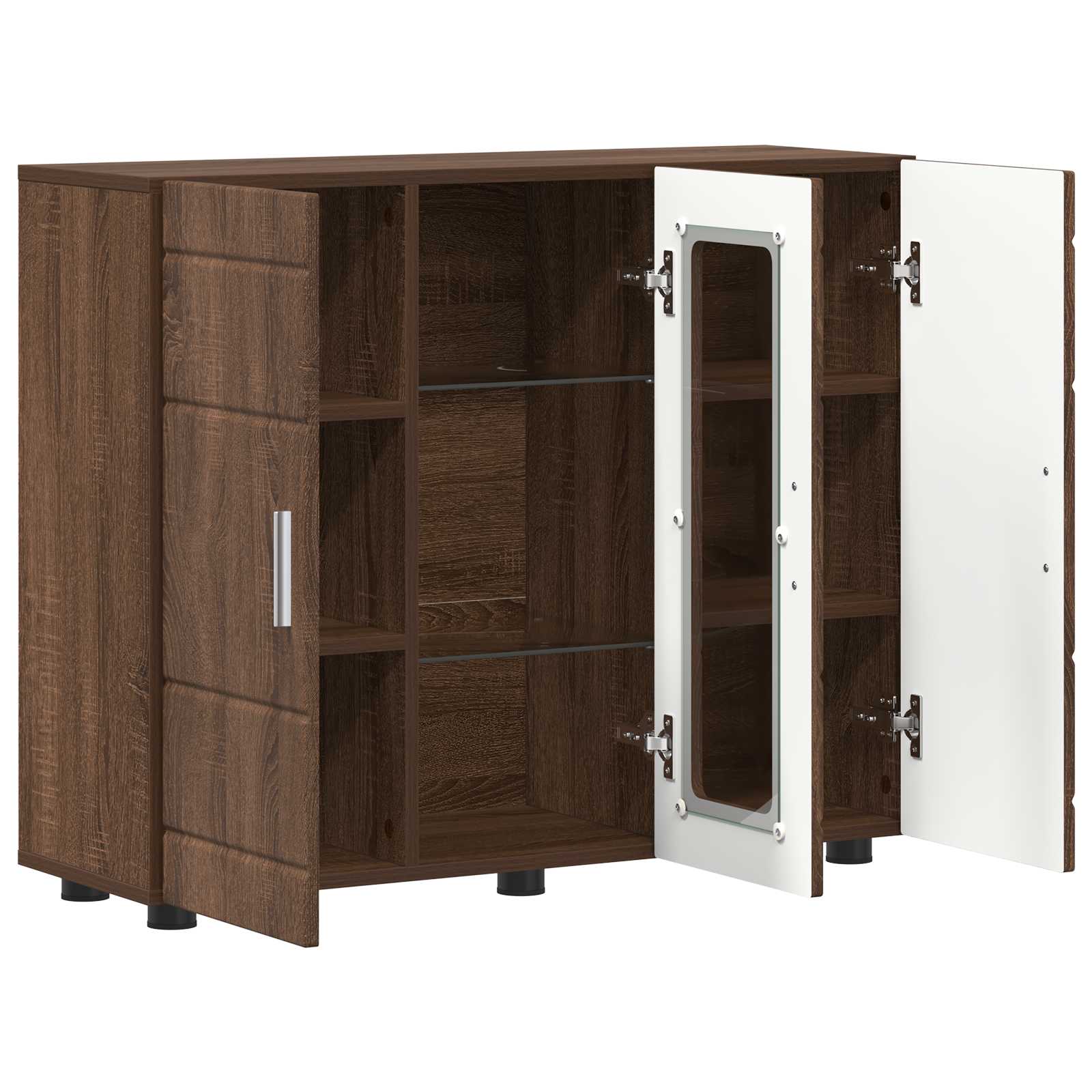 Houten Kast Bruin Eiken Bewerkt hout is nu te koop bij PeponiXL, paradijselijk wonen!