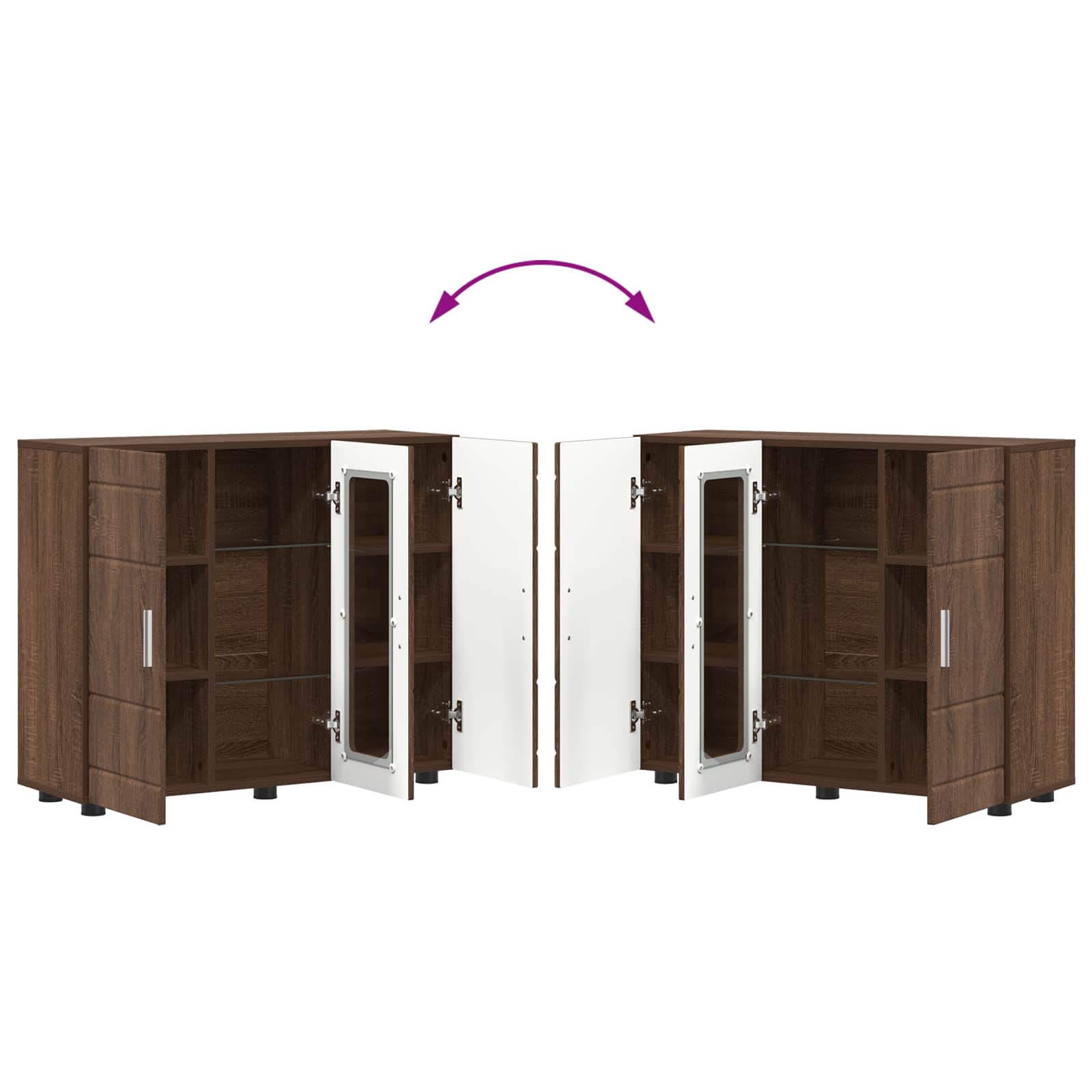 Houten Kast Bruin Eiken Bewerkt hout is nu te koop bij PeponiXL, paradijselijk wonen!