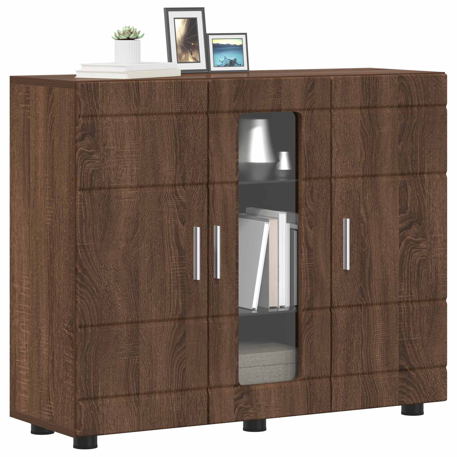 Houten Kast Bruin Eiken Bewerkt hout is nu te koop bij PeponiXL, paradijselijk wonen!