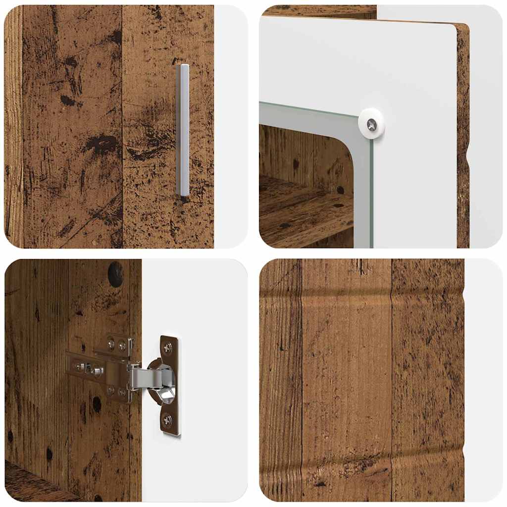 Houten Kast met opslag Oudhout 88,5 x 30,5 x 73 cm Bewerkt hout is nu te koop bij PeponiXL, paradijselijk wonen!