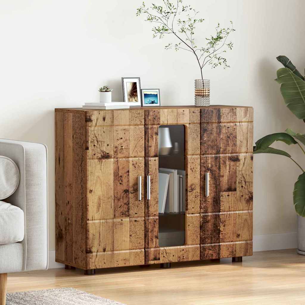 Houten Kast met opslag Oudhout 88,5 x 30,5 x 73 cm Bewerkt hout is nu te koop bij PeponiXL, paradijselijk wonen!