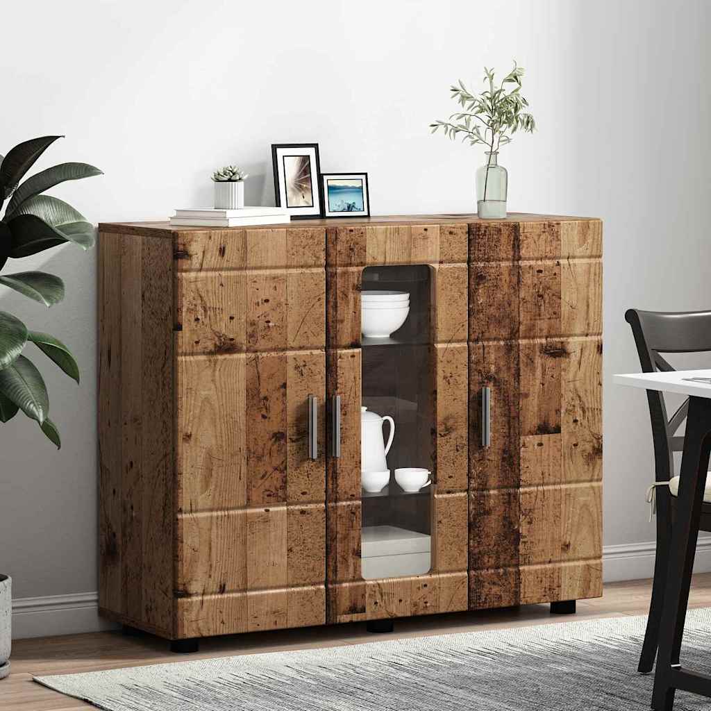 Houten Kast met opslag Oudhout 88,5 x 30,5 x 73 cm Bewerkt hout is nu te koop bij PeponiXL, paradijselijk wonen!