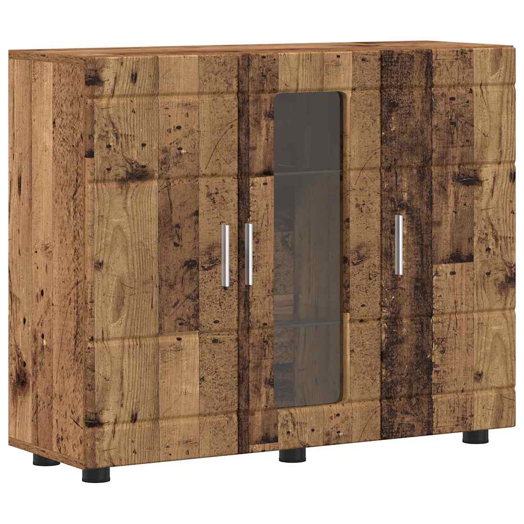 Houten Kast met opslag Oudhout 88,5 x 30,5 x 73 cm Bewerkt hout is nu te koop bij PeponiXL, paradijselijk wonen!