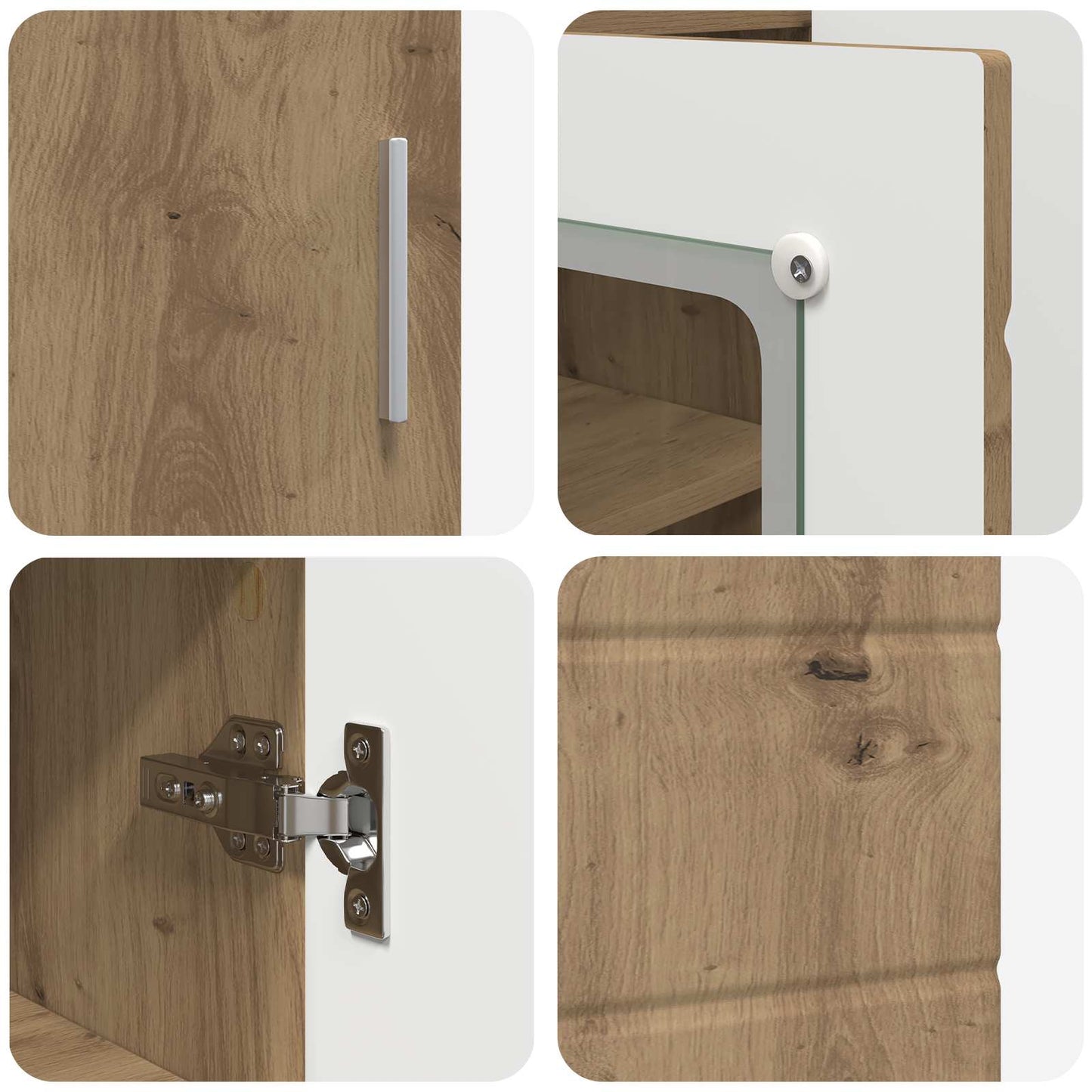 Houten Kast Artisan Eiken 88,5 x 30,5 x 73 cm Bewerkt hout is nu te koop bij PeponiXL, paradijselijk wonen!