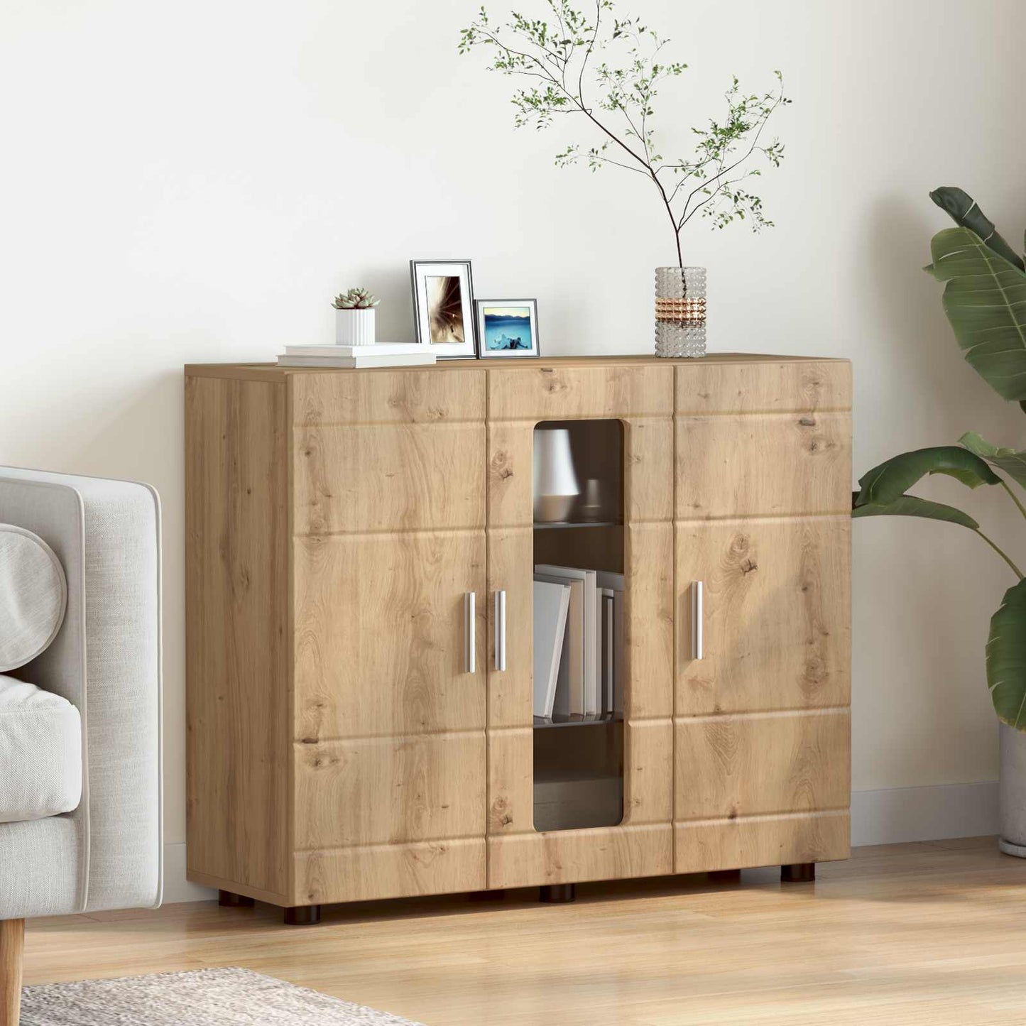 Houten Kast Artisan Eiken 88,5 x 30,5 x 73 cm Bewerkt hout is nu te koop bij PeponiXL, paradijselijk wonen!