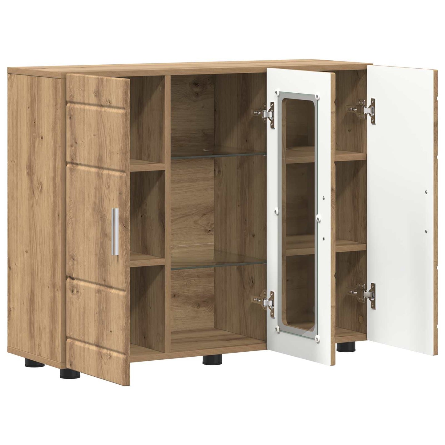 Houten Kast Artisan Eiken 88,5 x 30,5 x 73 cm Bewerkt hout is nu te koop bij PeponiXL, paradijselijk wonen!