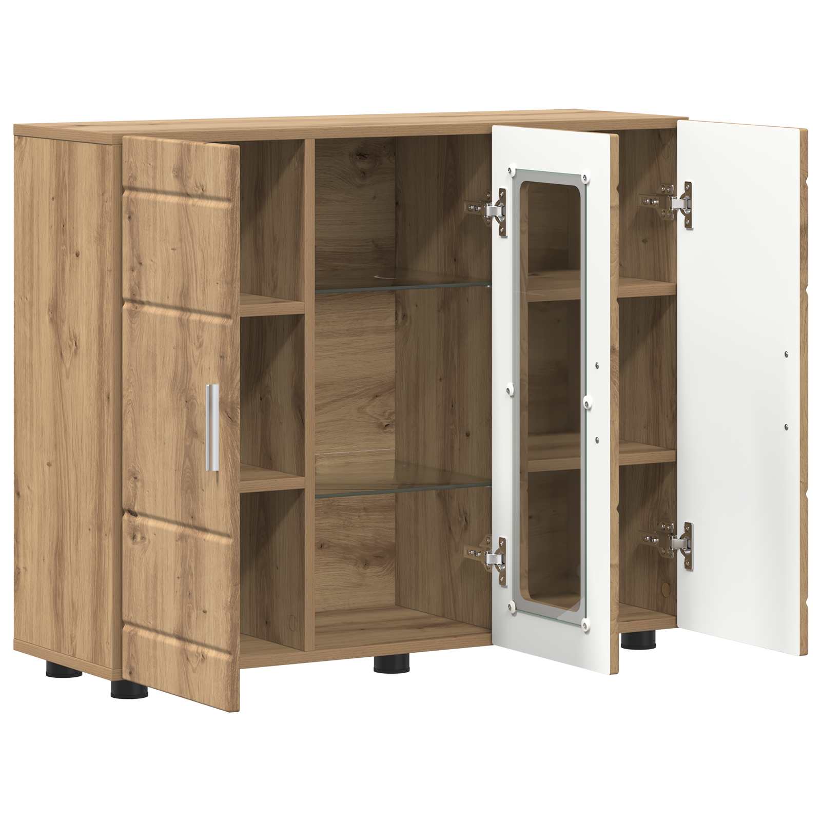 Houten Kast Artisan Eiken 88,5 x 30,5 x 73 cm Bewerkt hout is nu te koop bij PeponiXL, paradijselijk wonen!