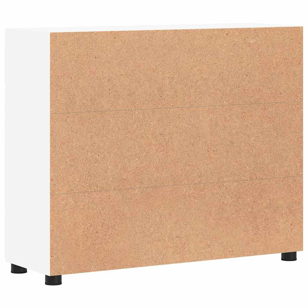 Dressoir met plank FLORIN Wit 88,5 x 30,5 x 73 cm Bewerkt hout is nu te koop bij PeponiXL, paradijselijk wonen!