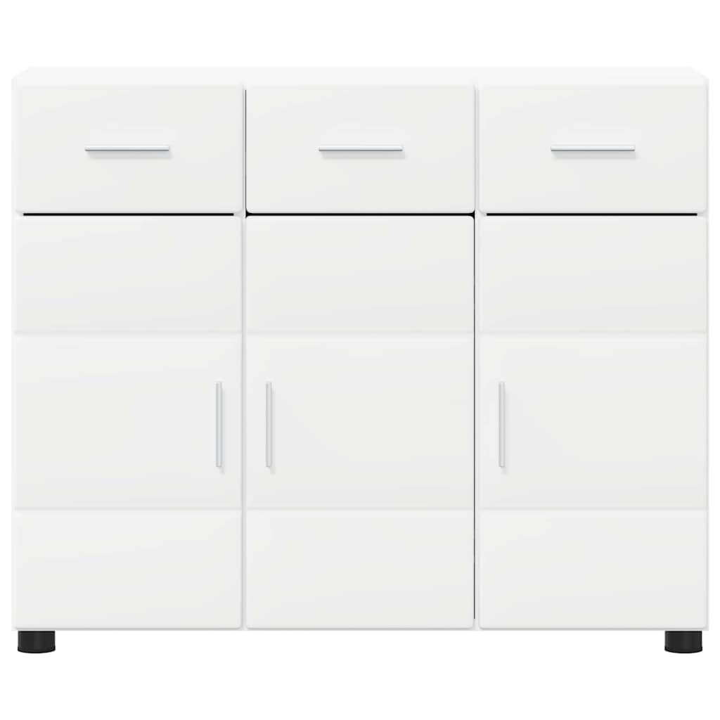 Dressoir met plank FLORIN Wit 88,5 x 30,5 x 73 cm Bewerkt hout is nu te koop bij PeponiXL, paradijselijk wonen!