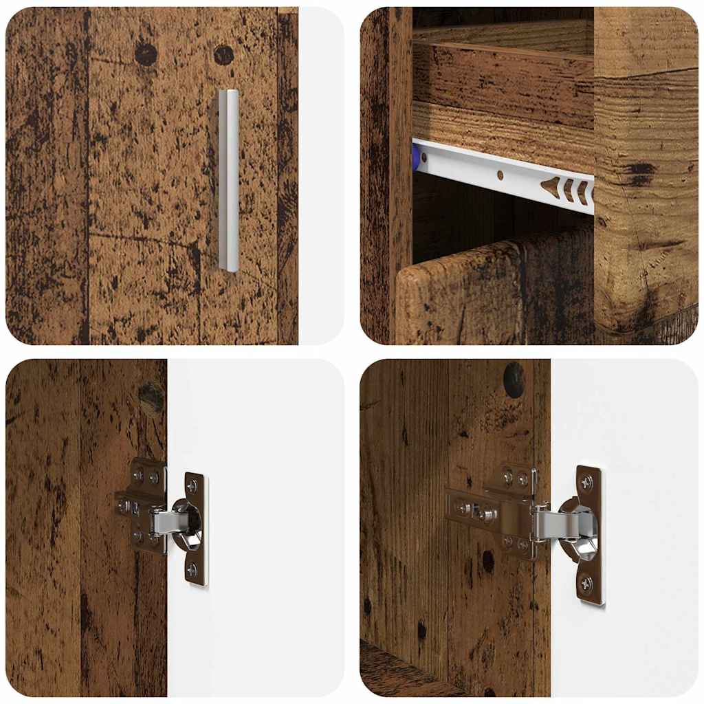 Dressoir FLORIN Oudhout 88,5 x 30,5 x 73 cm Bewerkt hout is nu te koop bij PeponiXL, paradijselijk wonen!