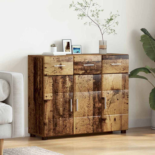 Dressoir FLORIN Oudhout 88,5 x 30,5 x 73 cm Bewerkt hout is nu te koop bij PeponiXL, paradijselijk wonen!