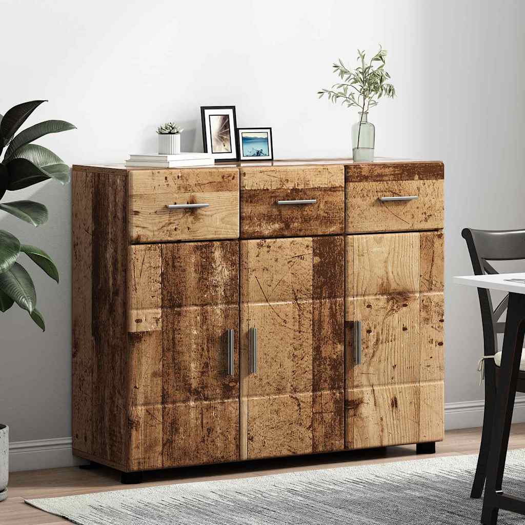 Dressoir FLORIN Oudhout 88,5 x 30,5 x 73 cm Bewerkt hout is nu te koop bij PeponiXL, paradijselijk wonen!