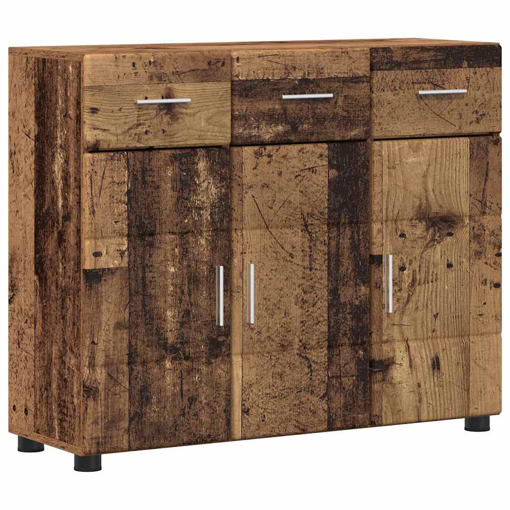 Dressoir FLORIN Oudhout 88,5 x 30,5 x 73 cm Bewerkt hout is nu te koop bij PeponiXL, paradijselijk wonen!
