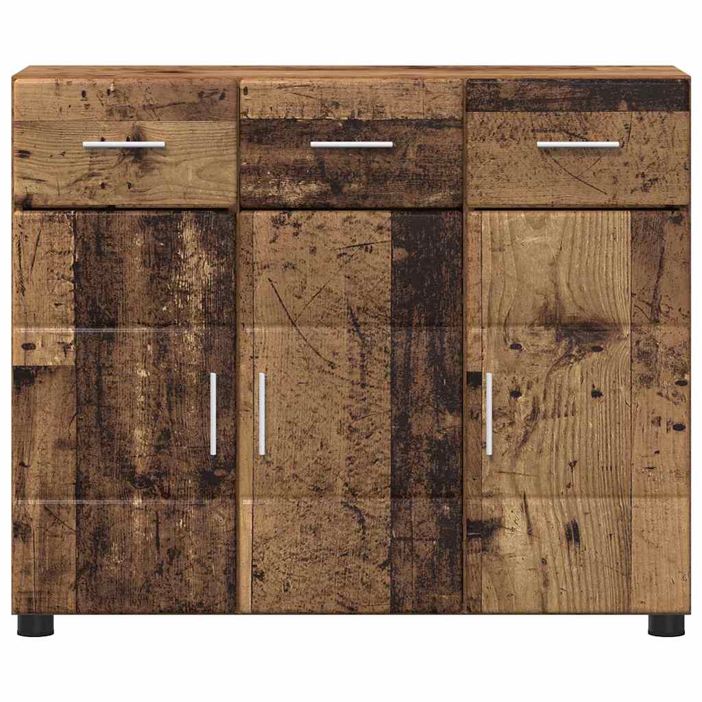 Dressoir FLORIN Oudhout 88,5 x 30,5 x 73 cm Bewerkt hout is nu te koop bij PeponiXL, paradijselijk wonen!