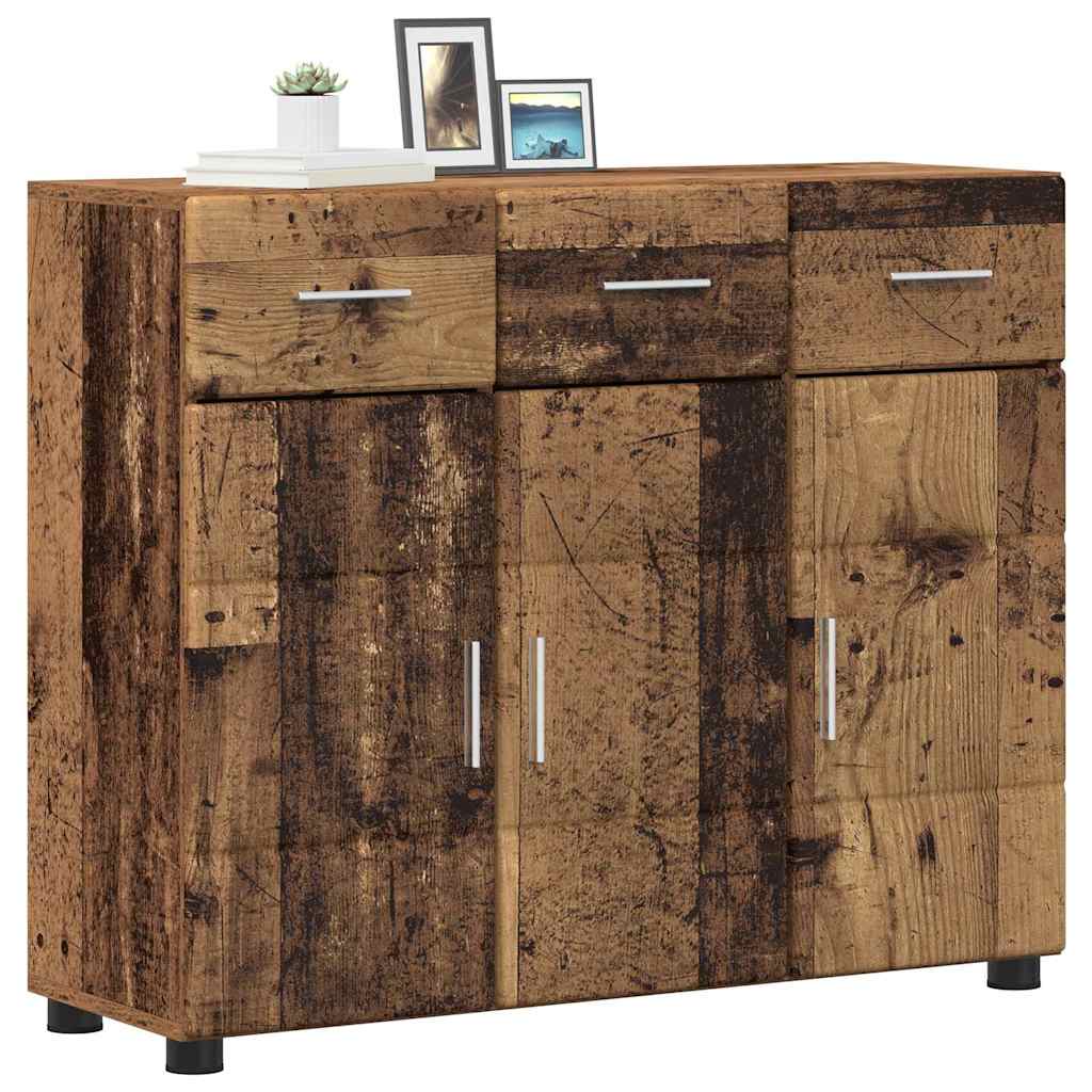 Dressoir FLORIN Oudhout 88,5 x 30,5 x 73 cm Bewerkt hout is nu te koop bij PeponiXL, paradijselijk wonen!