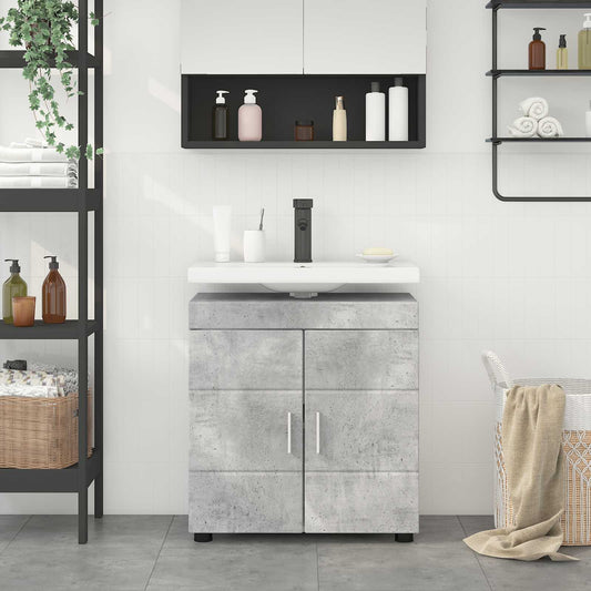Badkamerkastenset TULUM Beton Grijs 60 x 34 x 63 cm is nu te koop bij PeponiXL, paradijselijk wonen!