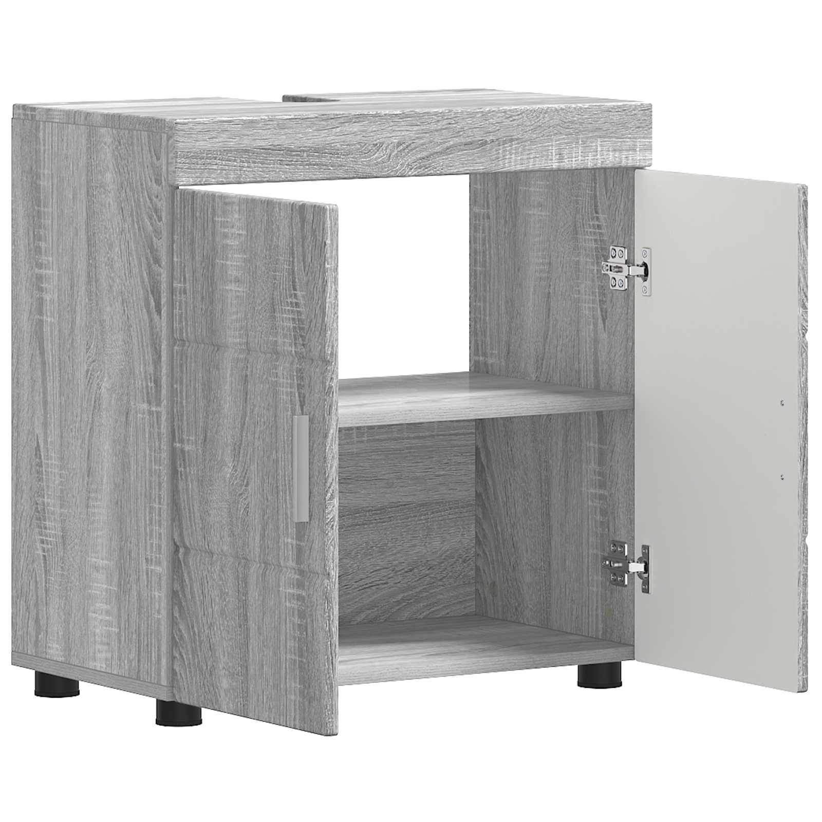 Badkamerkastenset met opslag TULUM Grijs Sonoma 60 x 34 x 63 cm is nu te koop bij PeponiXL, paradijselijk wonen!