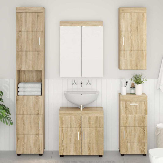 Badkamer wandkast TULUM Sonoma Eiken 37 x 24,5 x 86 cm is nu te koop bij PeponiXL, paradijselijk wonen!