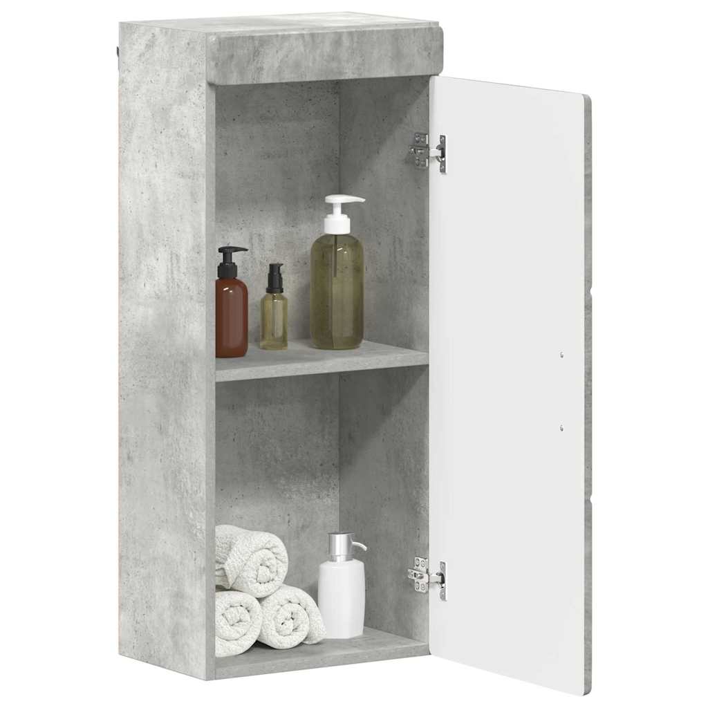 Badkamer wandkast met plank TULUM Beton Grijs 37 x 24,5 x 86 cm is nu te koop bij PeponiXL, paradijselijk wonen!