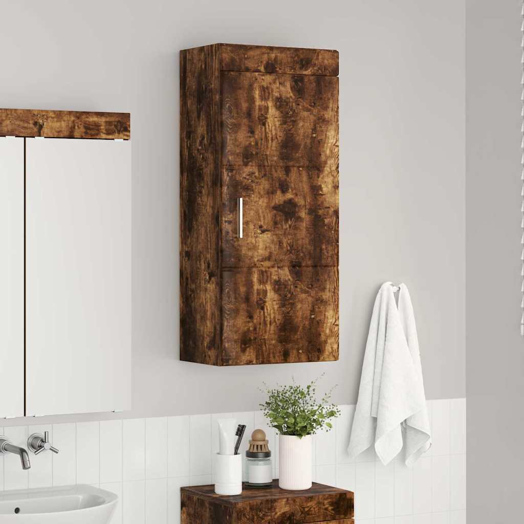 Badkamer wandkast TULUM Gerookt eiken 37 x 24,5 x 86 cm is nu te koop bij PeponiXL, paradijselijk wonen!