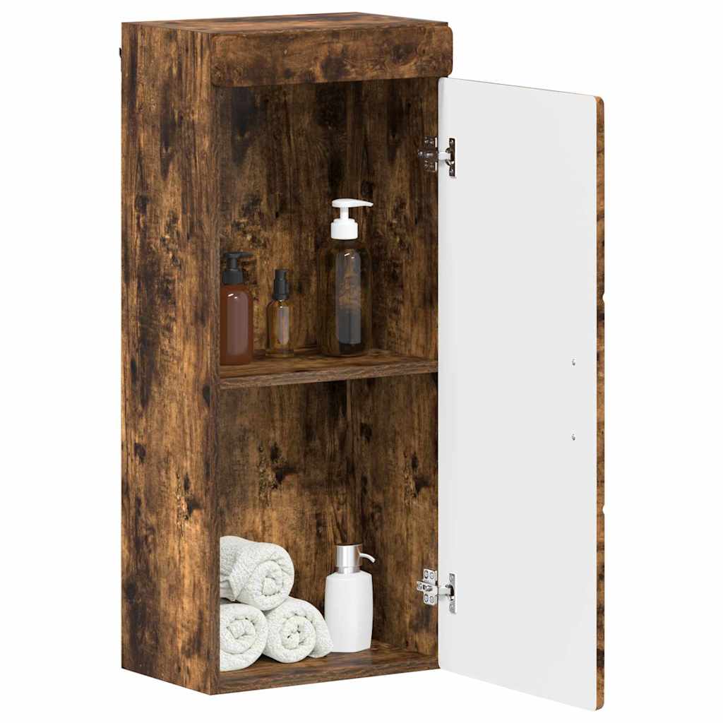 Badkamer wandkast TULUM Gerookt eiken 37 x 24,5 x 86 cm is nu te koop bij PeponiXL, paradijselijk wonen!