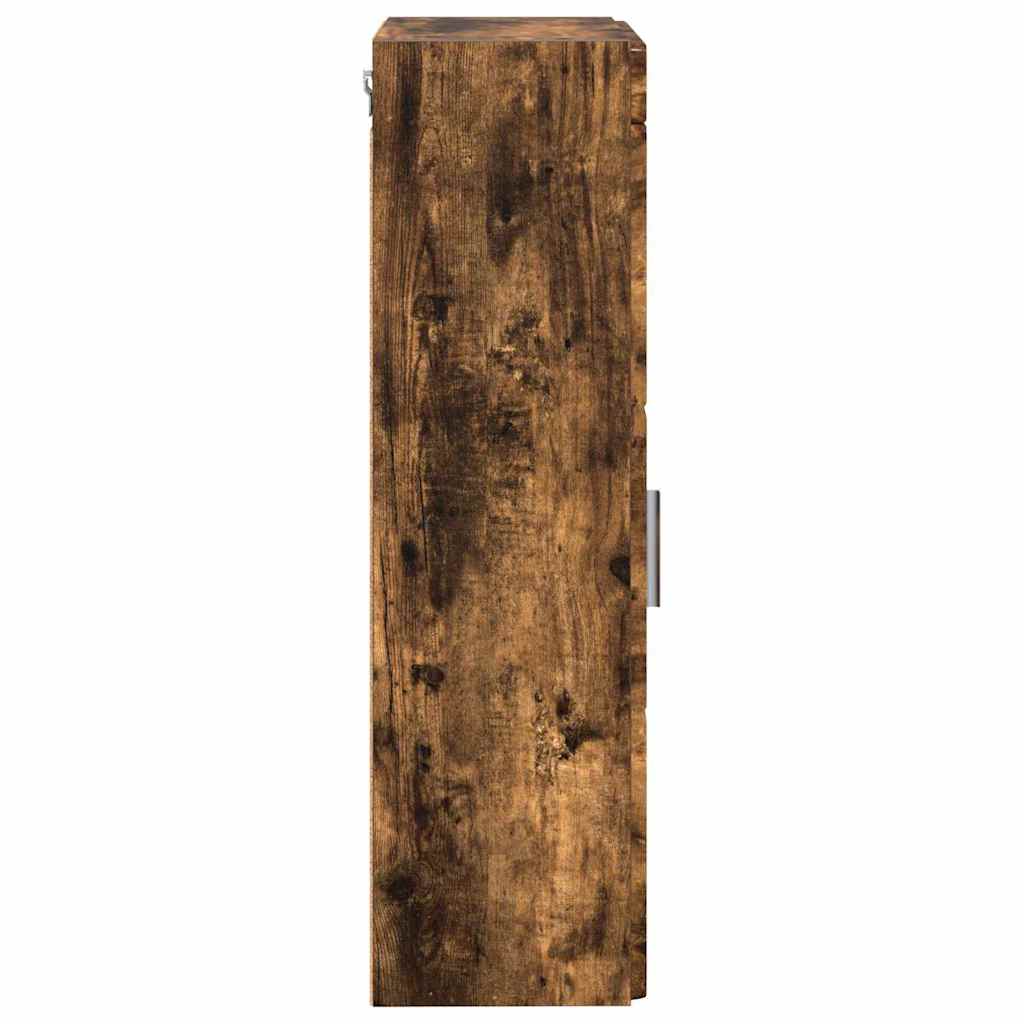 Badkamer wandkast TULUM Gerookt eiken 37 x 24,5 x 86 cm is nu te koop bij PeponiXL, paradijselijk wonen!