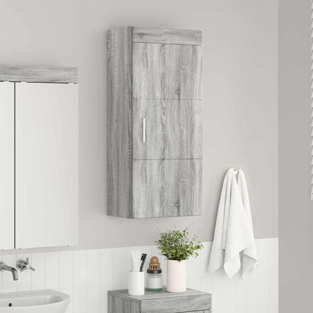 Badkamer wandkast TULUM Grijs Sonoma 37 x 24,5 x 86 cm is nu te koop bij PeponiXL, paradijselijk wonen!