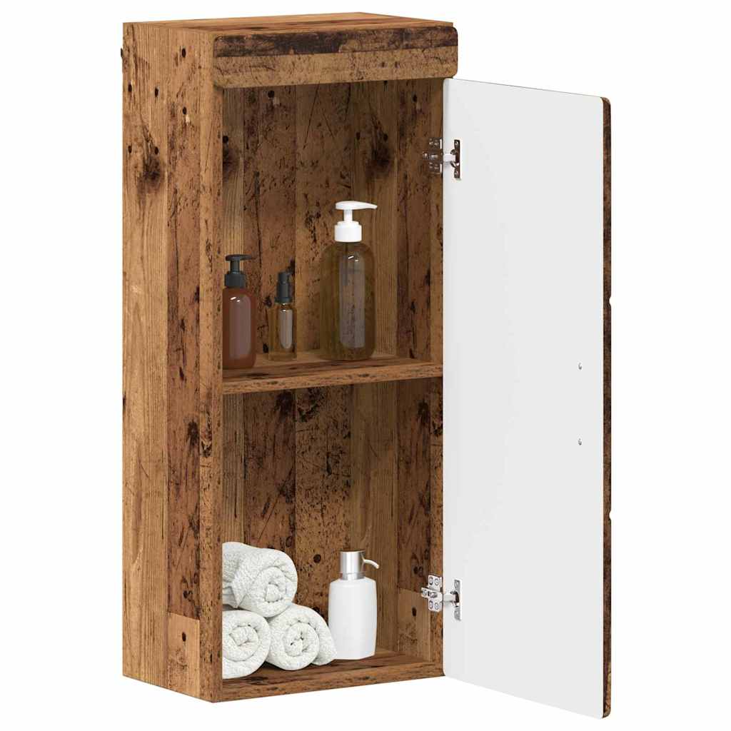 Badkamer wandkast TULUM Oudhout 37 x 24,5 x 86 cm Bewerkt hout is nu te koop bij PeponiXL, paradijselijk wonen!