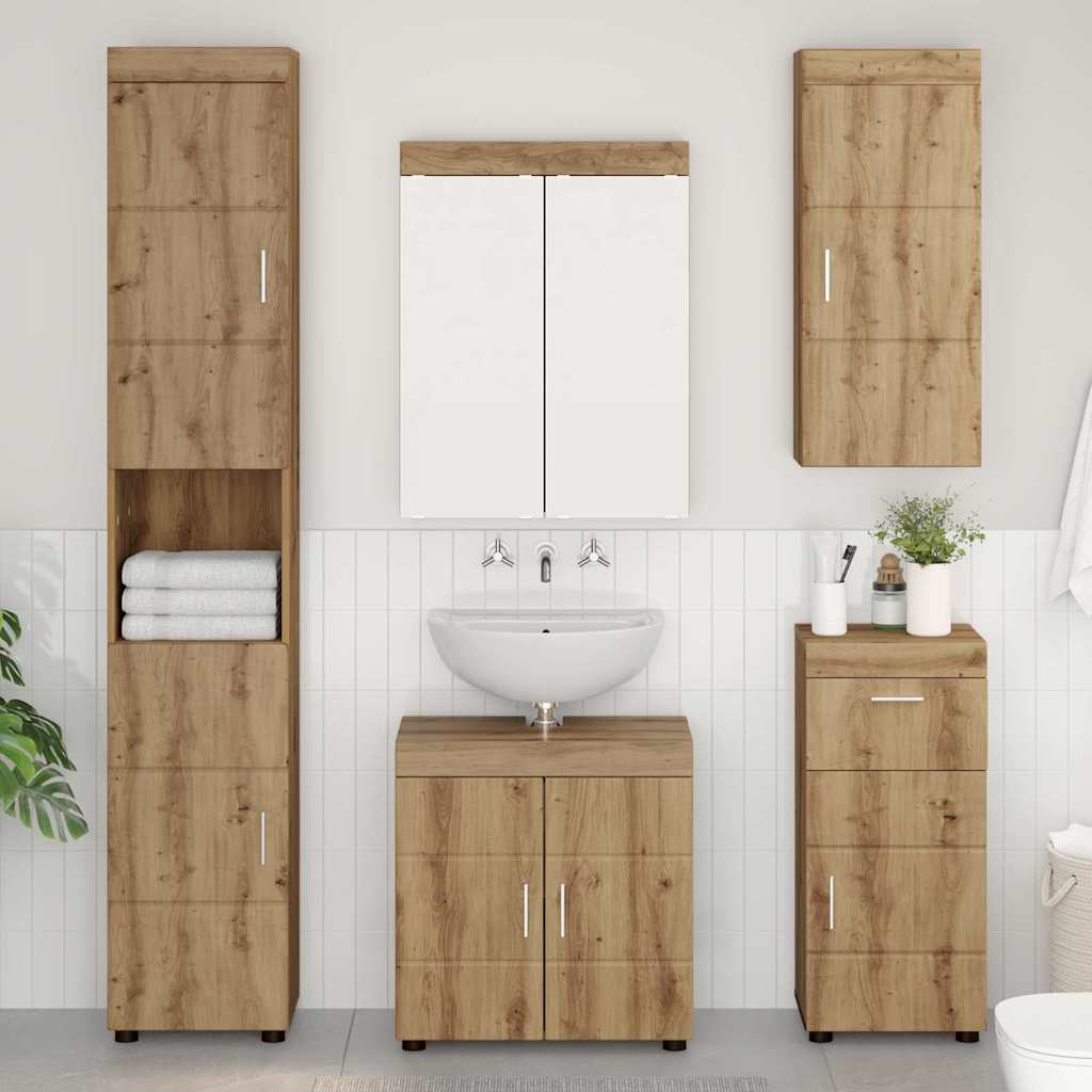 Badkamer wandkast TULUM Artisan Eiken 37 x 24,5 x 86 cm is nu te koop bij PeponiXL, paradijselijk wonen!