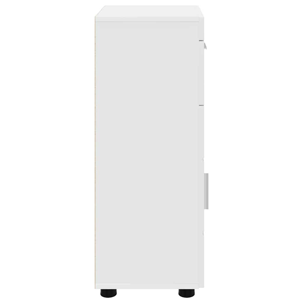 Badkamerkastenset TULUM Wit 37 x 31,5 x 82 cm Bewerkt hout is nu te koop bij PeponiXL, paradijselijk wonen!