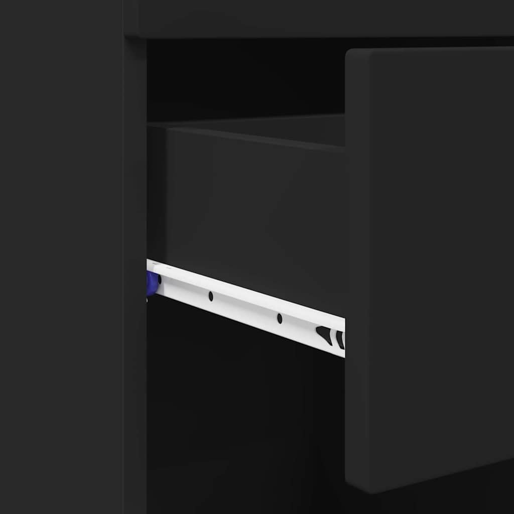 Badkamerkastenset TULUM Zwart 37 x 31,5 x 82 cm Bewerkt hout is nu te koop bij PeponiXL, paradijselijk wonen!