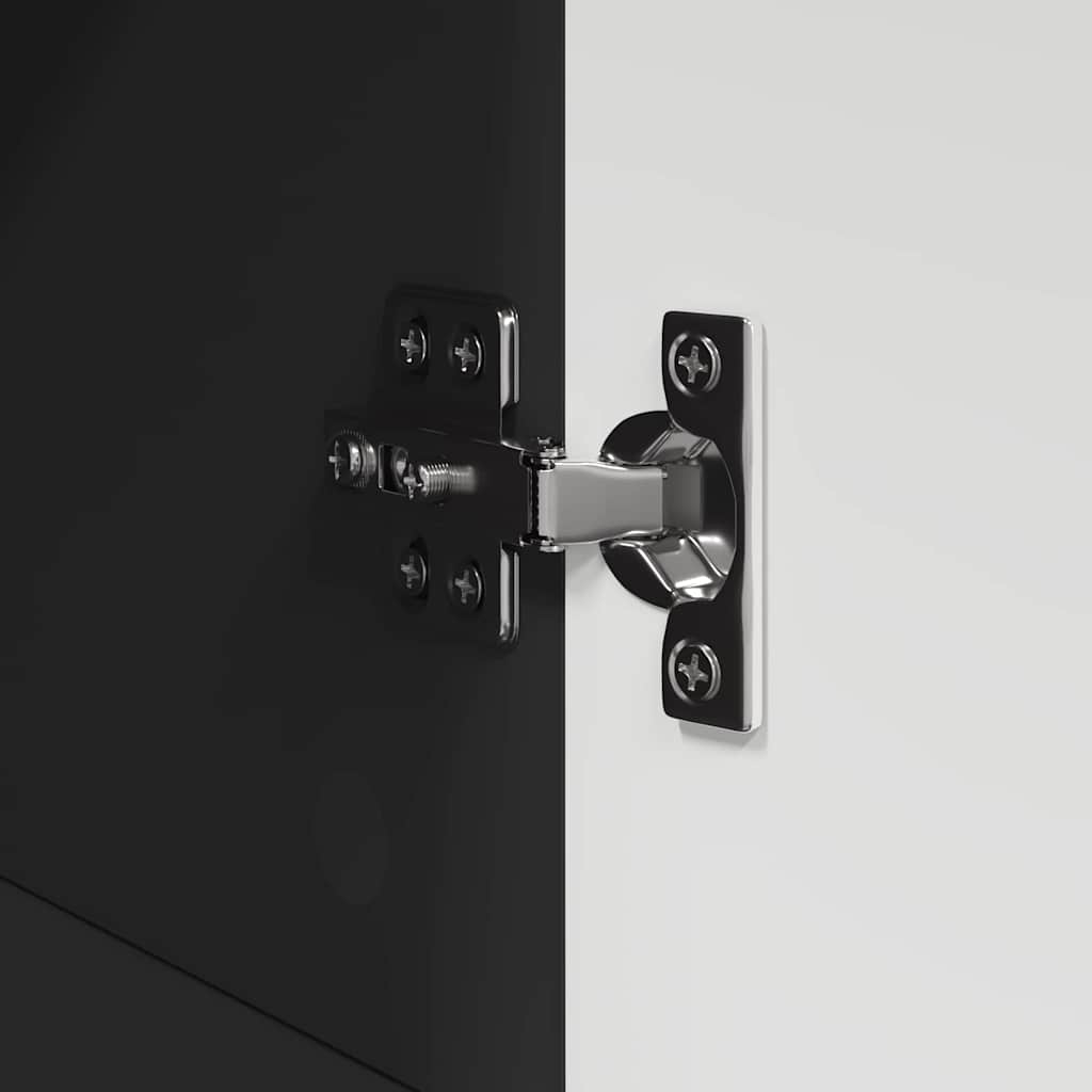 Badkamerkastenset TULUM Zwart 37 x 31,5 x 82 cm Bewerkt hout is nu te koop bij PeponiXL, paradijselijk wonen!