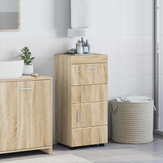 Badkamerkastenset met lade TULUM Sonoma Eiken 37 x 31,5 x 82 cm is nu te koop bij PeponiXL, paradijselijk wonen!