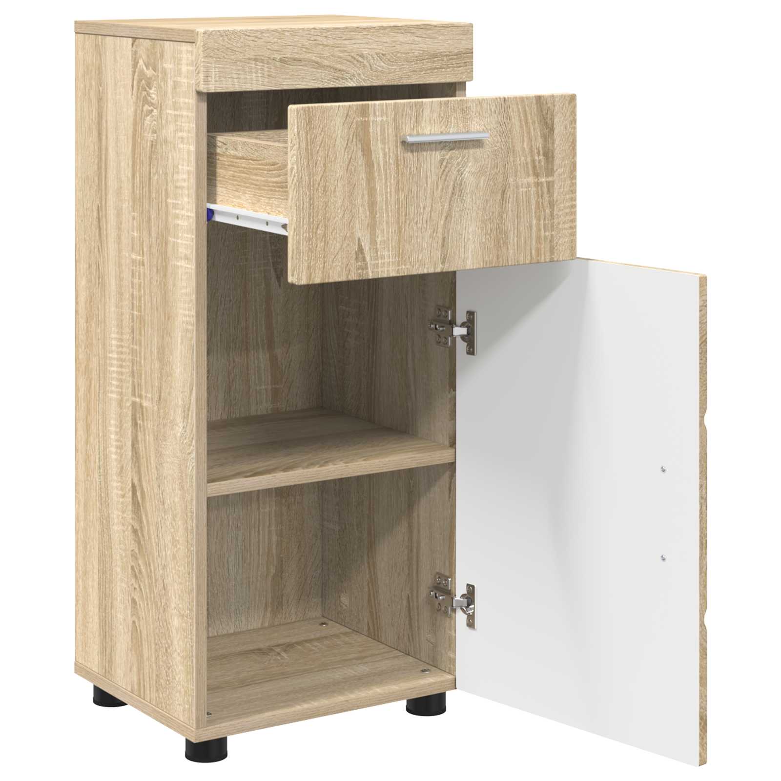 Badkamerkastenset met lade TULUM Sonoma Eiken 37 x 31,5 x 82 cm is nu te koop bij PeponiXL, paradijselijk wonen!