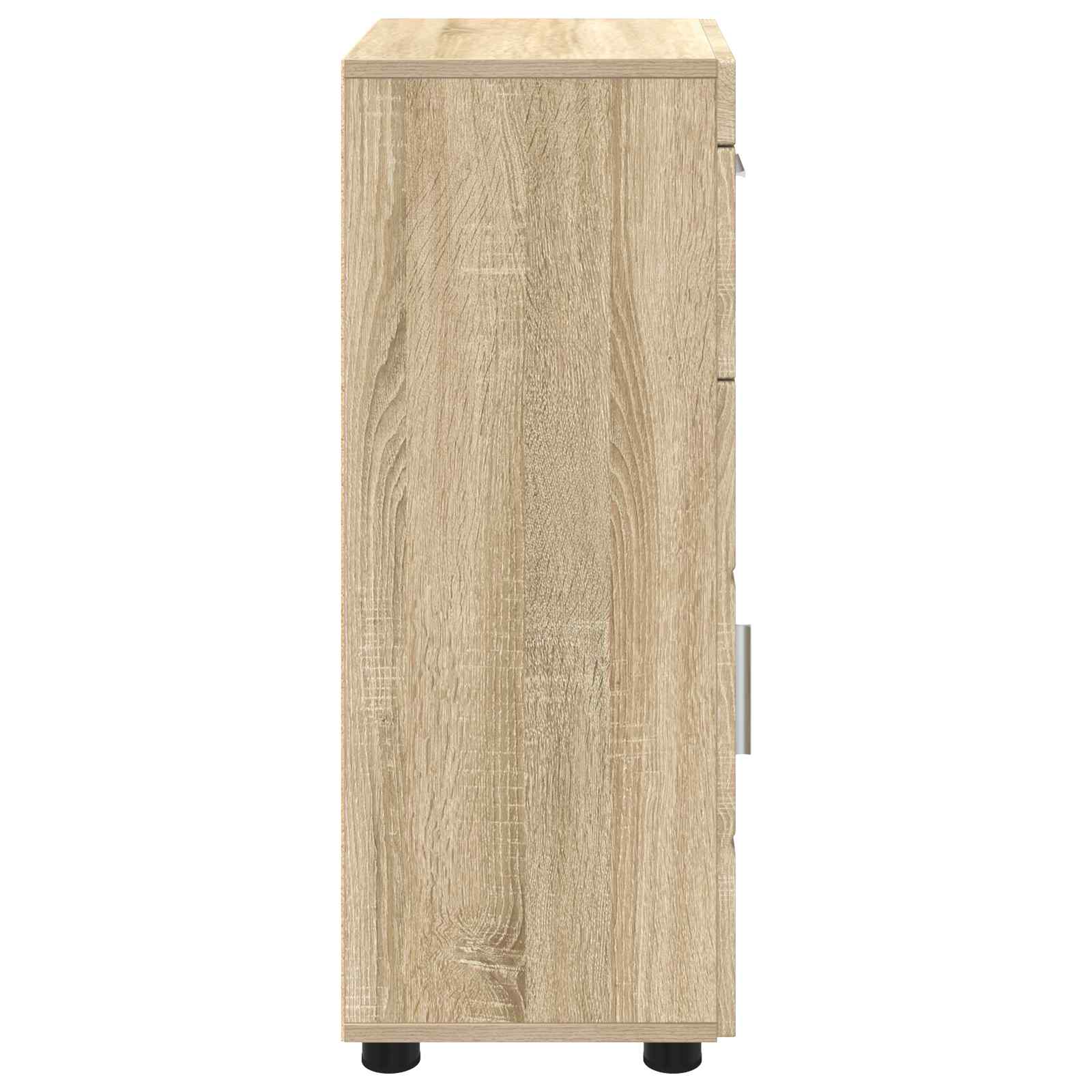 Badkamerkastenset met lade TULUM Sonoma Eiken 37 x 31,5 x 82 cm is nu te koop bij PeponiXL, paradijselijk wonen!