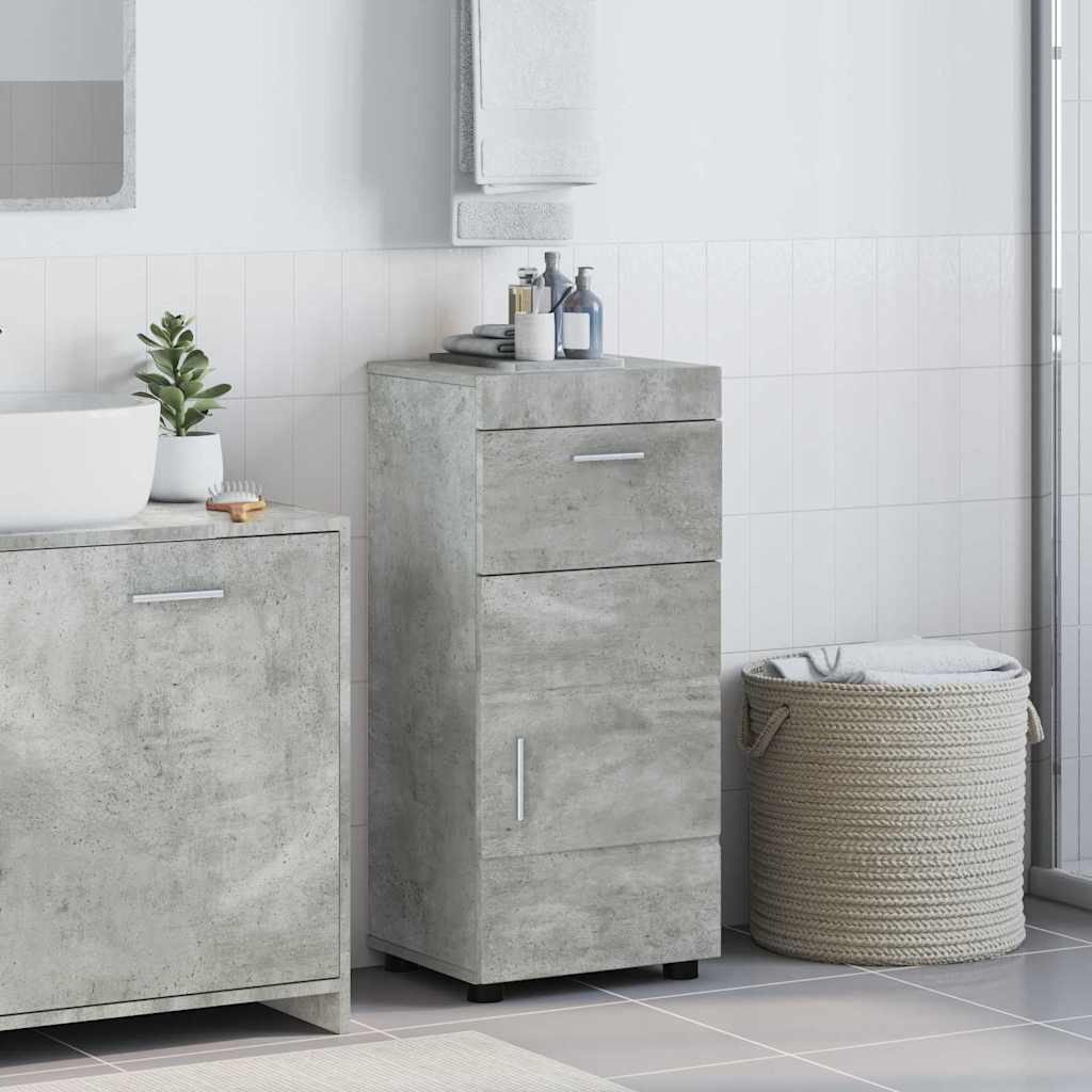 Badkamerkastenset met lade TULUM Beton Grijs 37 x 31,5 x 82 cm is nu te koop bij PeponiXL, paradijselijk wonen!