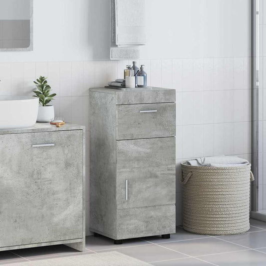 Badkamerkastenset met lade TULUM Beton Grijs 37 x 31,5 x 82 cm is nu te koop bij PeponiXL, paradijselijk wonen!