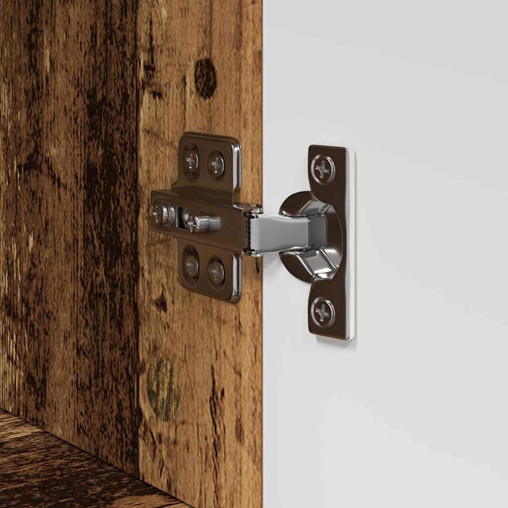 Badkamerkastenset TULUM Oudhout 37 x 31,5 x 82 cm Bewerkt hout is nu te koop bij PeponiXL, paradijselijk wonen!