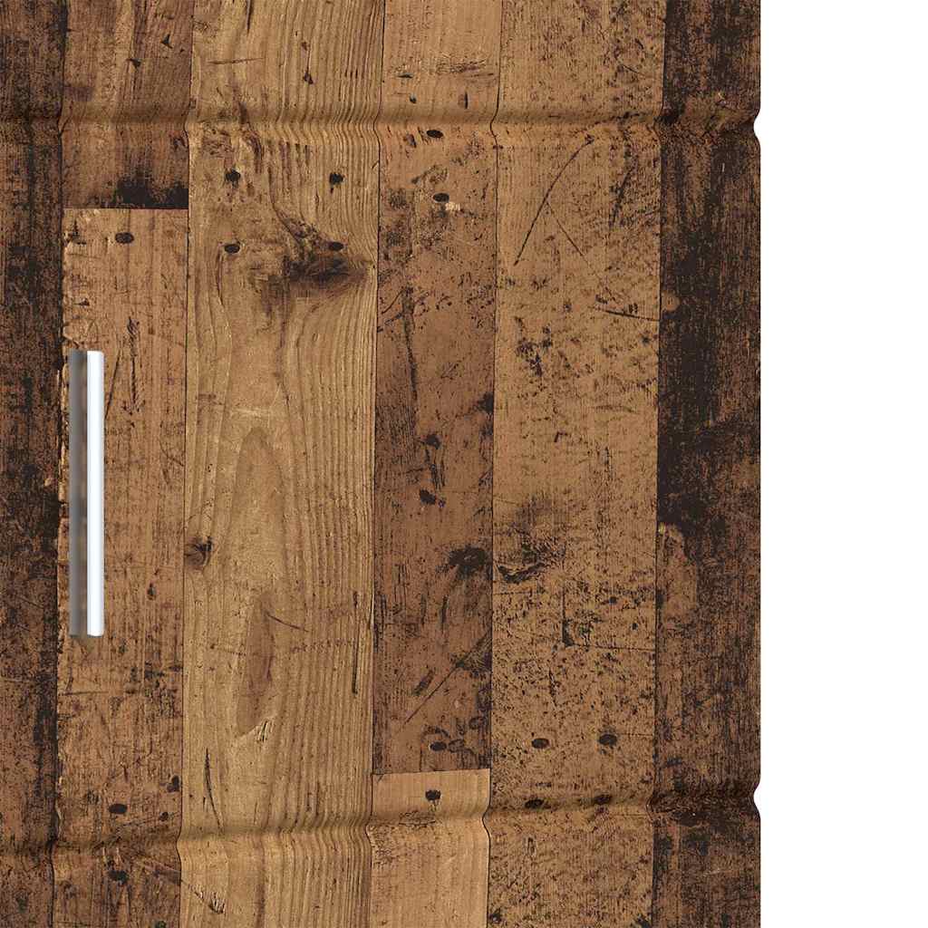 Badkamerkastenset TULUM Oudhout 37 x 31,5 x 203 cm Bewerkt hout is nu te koop bij PeponiXL, paradijselijk wonen!