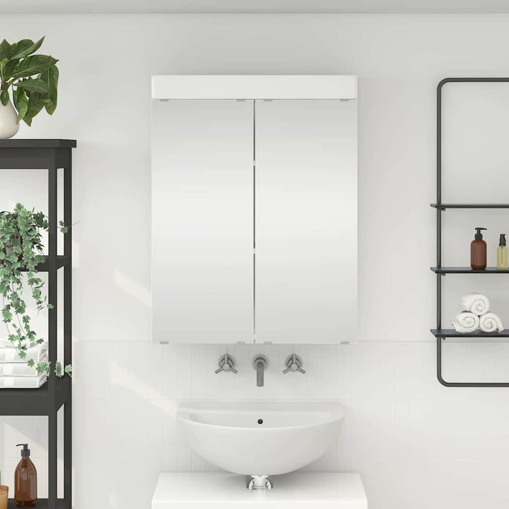 Badkamer spiegelkast TULUM Hoogglans wit 60 x 16,5 x 78 cm is nu te koop bij PeponiXL, paradijselijk wonen!