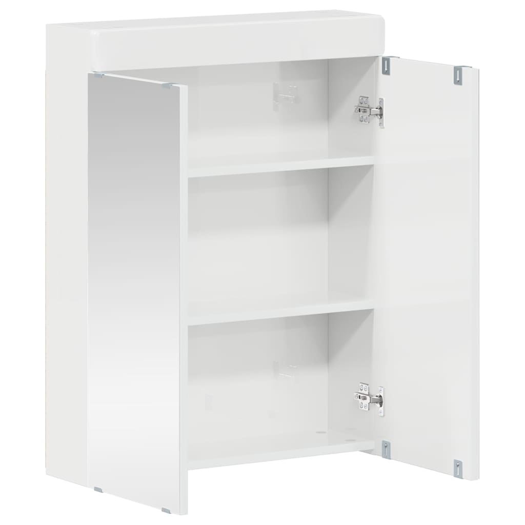 Badkamer spiegelkast TULUM Hoogglans wit 60 x 16,5 x 78 cm is nu te koop bij PeponiXL, paradijselijk wonen!