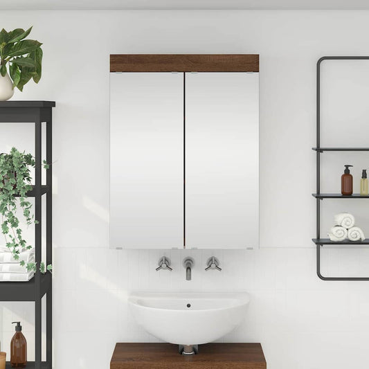 Badkamer spiegelkast TULUM Bruin Eiken 60 x 16,5 x 78 cm is nu te koop bij PeponiXL, paradijselijk wonen!