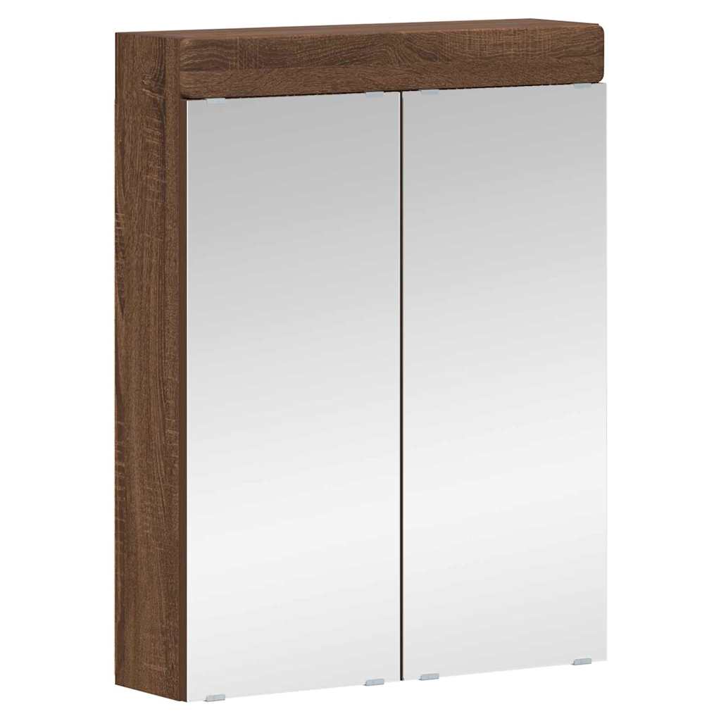Badkamer spiegelkast TULUM Bruin Eiken 60 x 16,5 x 78 cm is nu te koop bij PeponiXL, paradijselijk wonen!