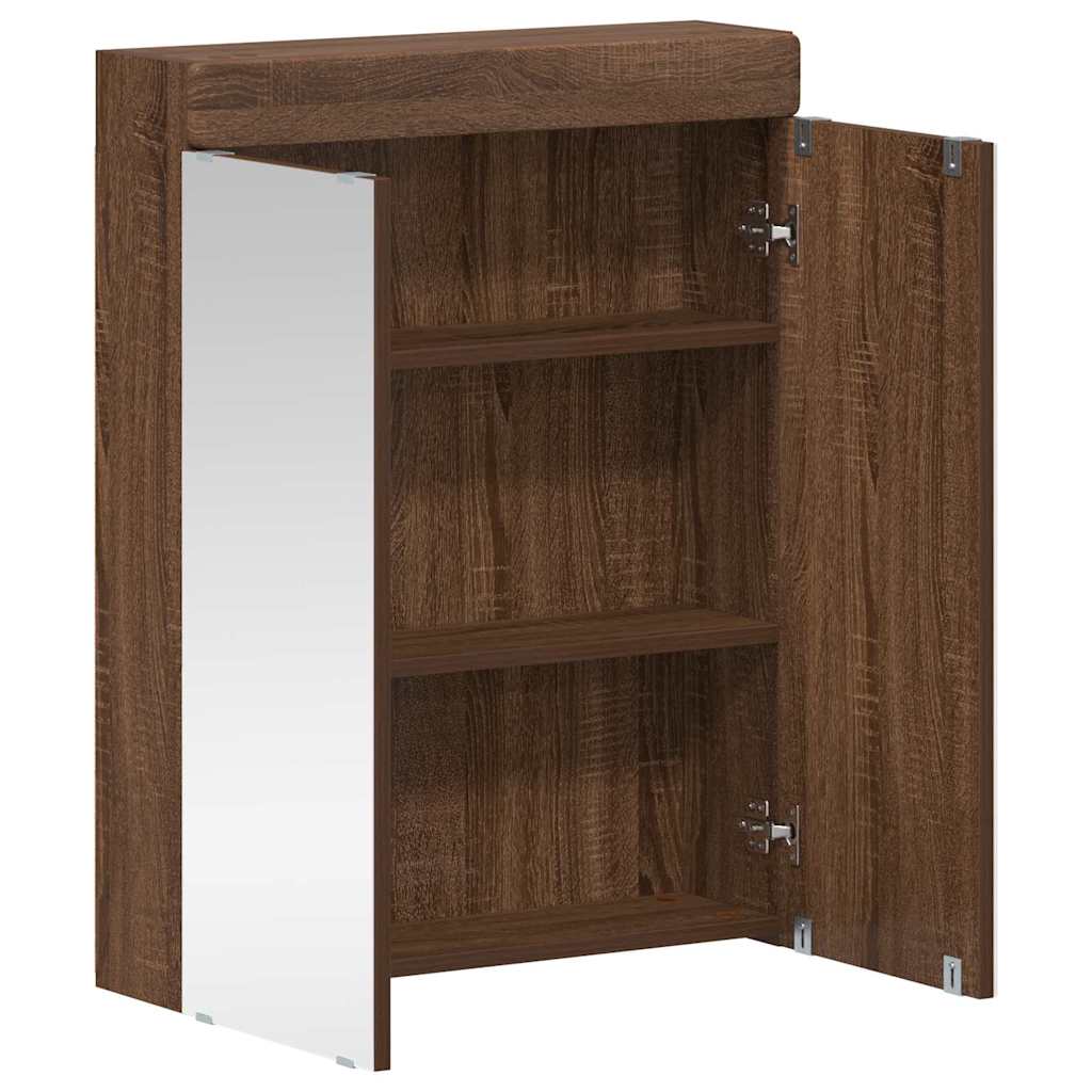 Badkamer spiegelkast TULUM Bruin Eiken 60 x 16,5 x 78 cm is nu te koop bij PeponiXL, paradijselijk wonen!