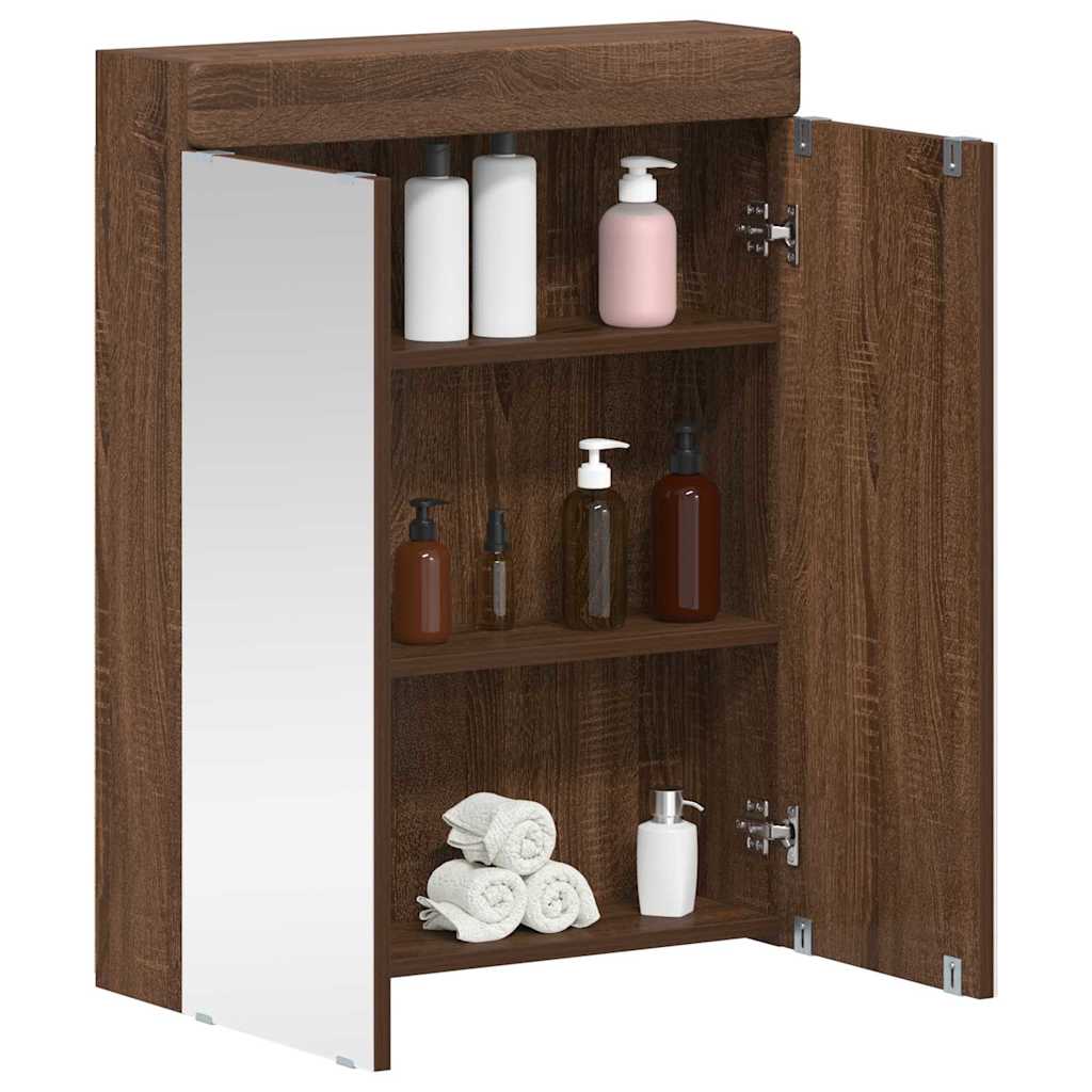 Badkamer spiegelkast TULUM Bruin Eiken 60 x 16,5 x 78 cm is nu te koop bij PeponiXL, paradijselijk wonen!